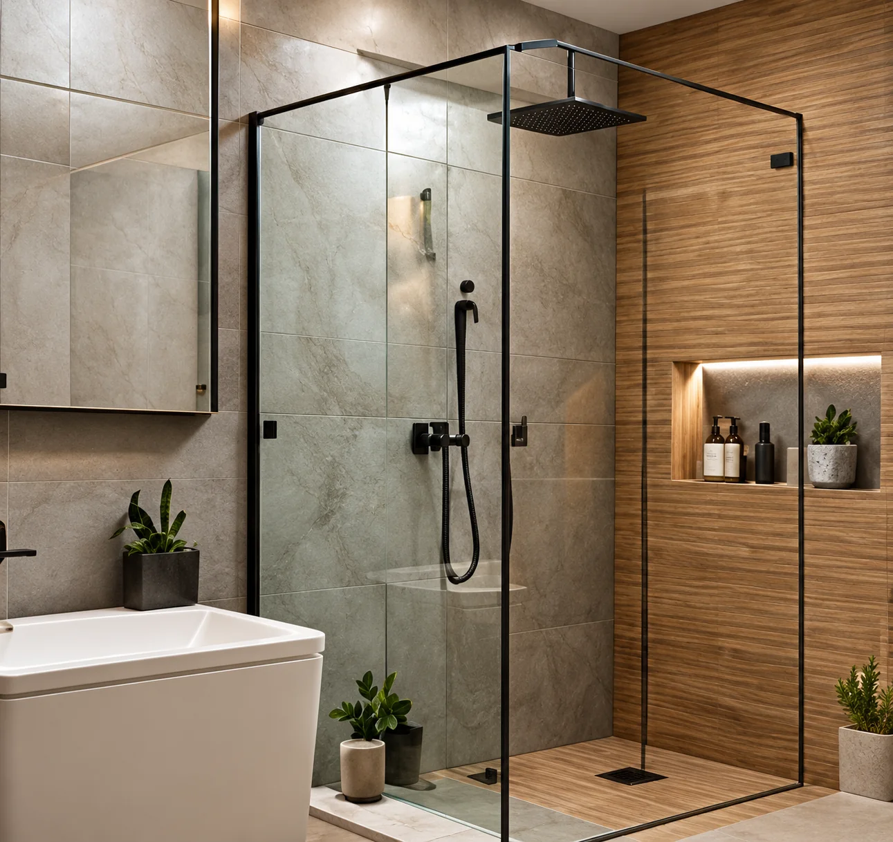 Baño minimalista