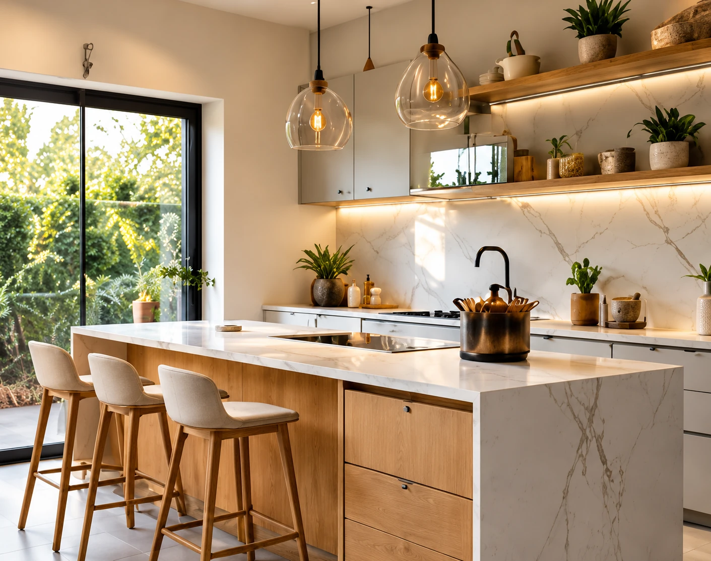 Cocina con isla central